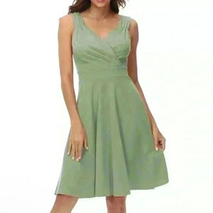 Grace Karin Dress Sleeveless Women Medium Sage Green Wedding Formal Bridesmaid
